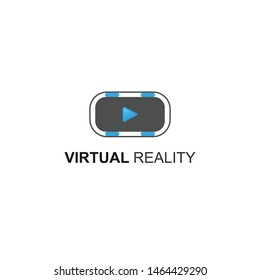 Virtual reality simple modern logo icon vector
