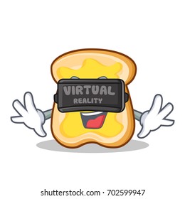 Virtual reality slice bread cartoon character