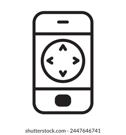 virtual reality smartphone icon isolated