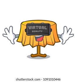 Virtual reality table cloth mascot cartoon