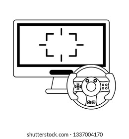 Virtual reality technology in black and white