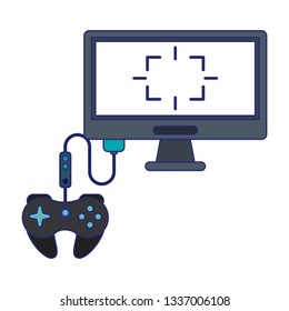 Virtual reality technology blue lines