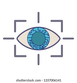 virtual reality technology blue lines