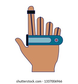 virtual reality technology blue lines