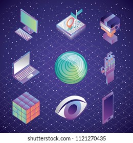 virtual reality technology futurist entertainment set