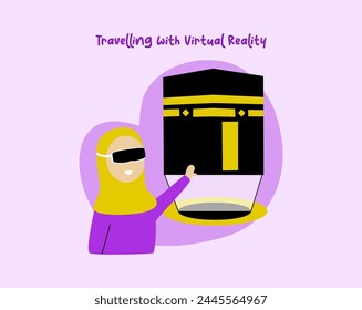 Virtual Reality technology, learning, shopping and gaming. People collection of scenes in flat design. Cyberspace vector illustration for blogging, website, mobile app, promotional materials.