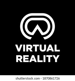 Logo-Design für Virtual-Reality-Technologie oder v