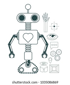 virtual reality technology set icons