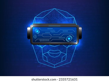 Virtual Reality Technology VR wearing robots are learning to enter the world of the Metaverse. It is a technology that creates a virtual environment that is also used to communicate and enterta