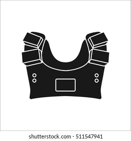 Virtual reality technology wear sign silhouette icon on background