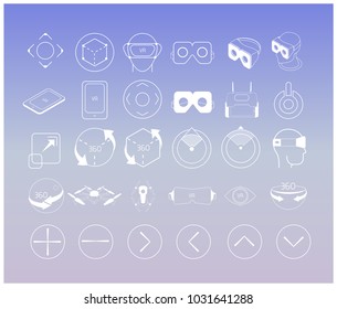 virtual reality and thecnology icons