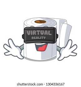 Virtual reality toilet paper in shape of mascot