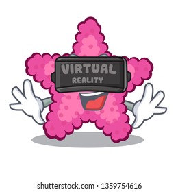 Virtual reality toy pink starfish the character table