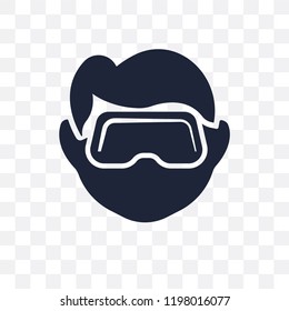 Virtual reality transparent icon. Virtual reality symbol design from Future technology collection.