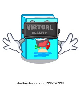 Virtual reality travel guide book placed rack character