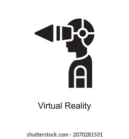 Virtual Reality Trendy icon isolated on white and blank background for your design