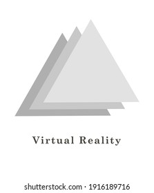 Dreieck virtueller Realität. Abstraktes Dreieck-Logo-Design.
