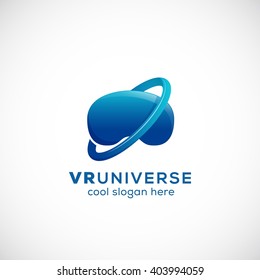 Virtual Reality Universe Abstract Vector Icon, Sign, or Logo Template. Isolated.