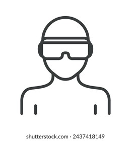 virtual reality user isolated icon