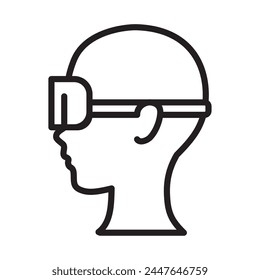 virtual reality user isolated icon