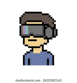 virtual reality user pixel art