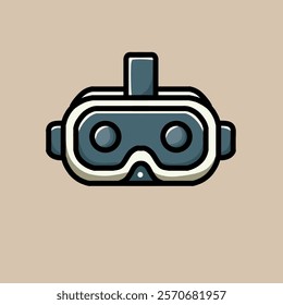 virtual reality vector design illustration on plain background.