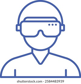 Virtual Reality vector icon. Can be used for printing, mobile and web applications.