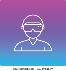 Virtual Reality vector icon. Can be used for printing, mobile and web applications.