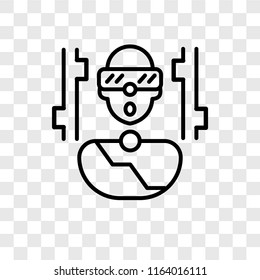 Virtual reality vector icon isolated on transparent background, Virtual reality logo concept