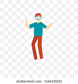 Virtual reality vector icon isolated on transparent background, Virtual reality logo concept