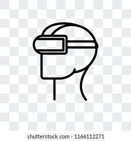 Virtual reality vector icon isolated on transparent background, Virtual reality logo concept