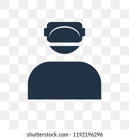 Virtual reality vector icon isolated on transparent background, Virtual reality transparency concept can be used web and mobile