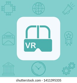 Virtual reality vector icon sign symbol