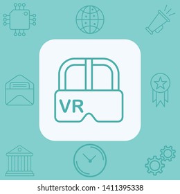 Virtual reality vector icon sign symbol