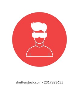 Virtual Reality  Vector Icon with trendy background colors that can easily edit or modify 

