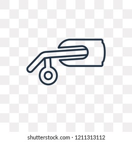 Virtual reality vector outline icon isolated on transparent background, high quality linear Virtual reality transparency concept can be used web and mobile