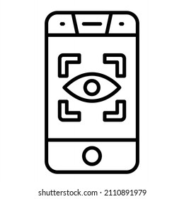 Virtual Reality Vector Outline Icon Isolated On White Background
