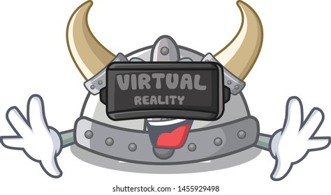 Virtual reality viking helmet toys on mascot table