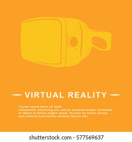 virtual reality, vr cardboard icon vector