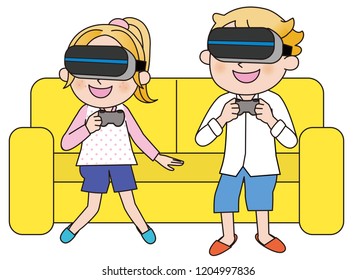 virtual reality VR A couple