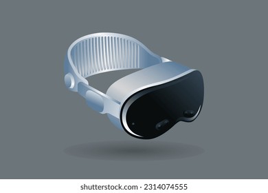 Virtual reality VR glasses on white background. VR helmet or virtual reality glasses on isolated