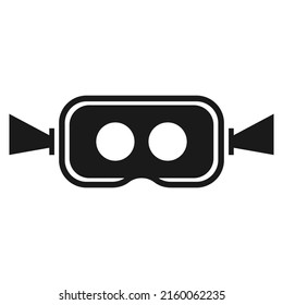 Virtual reality or VR glasses simple vector flat icon