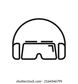 Virtual reality or VR glasses simple vector flat icon