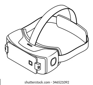 Virtual Reality VR goggles with a smartphone.