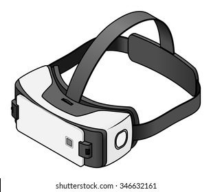 Virtual Reality VR goggles with a smartphone.