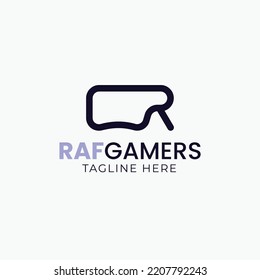 Virtual Reality VR Headset gaming logo for gamers