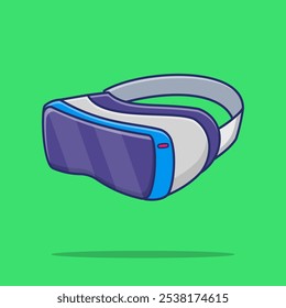 Virtual Reality, VR Headset, VR Glasses, Technology, Gaming, Metaverse, Future, Gadget, Device, Vector Illustration