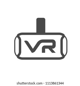 Virtual reality VR headset icon for web and mobile