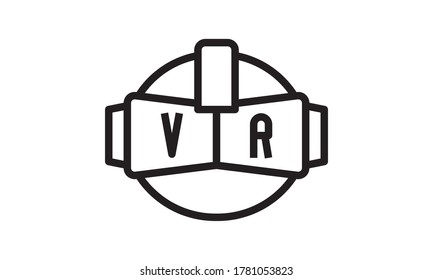 Virtual reality vr icon graphic design template vector image