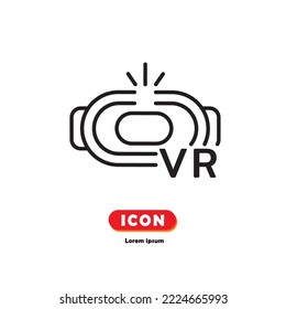 Virtual Reality, vr icon vector on white background.